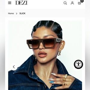 DEZI Slick sunglasses in chocolate / Sienna faded. New & unused